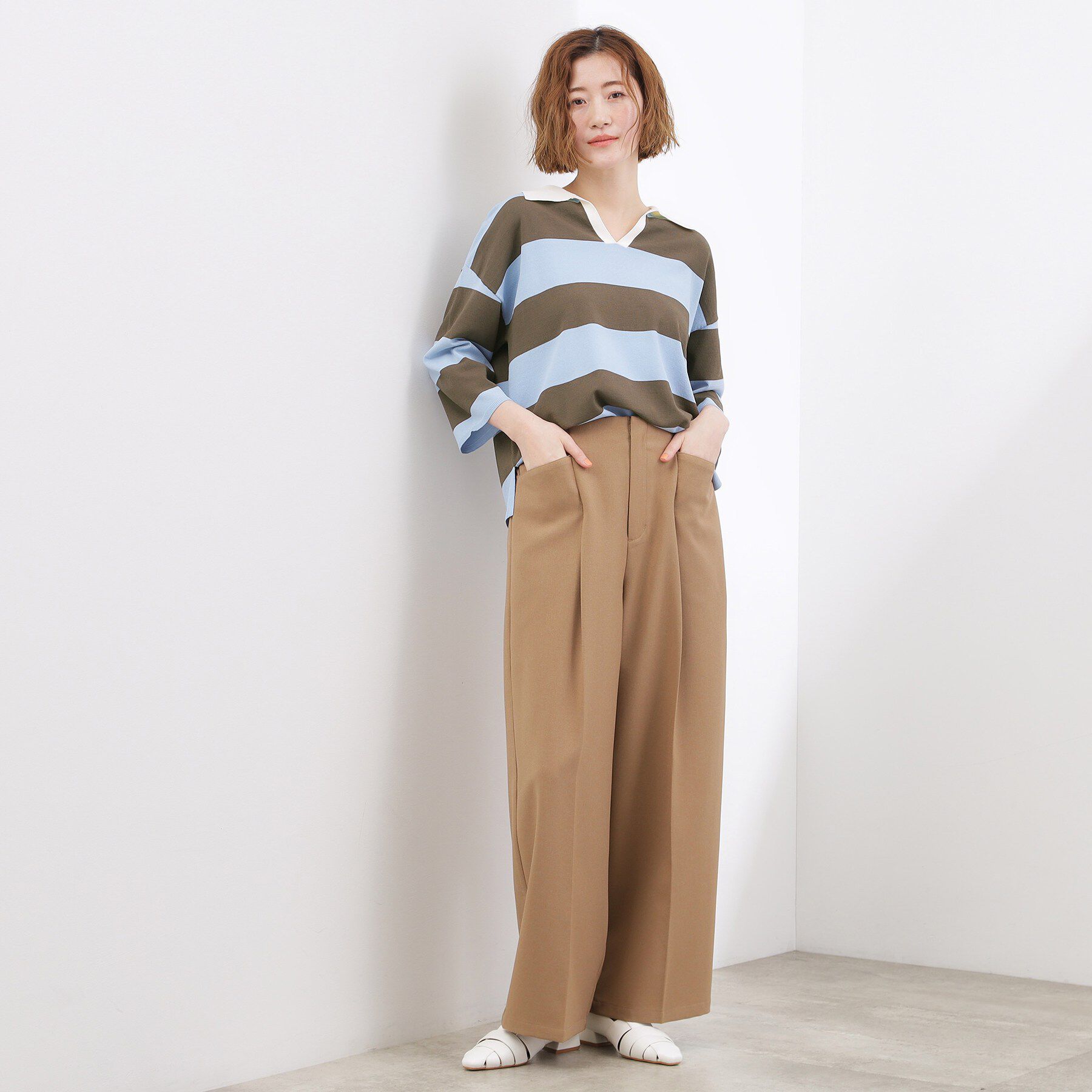 grove「【ひんやり＆UVカット】ラガークロップドプルオーバー」|ニット・セーター|