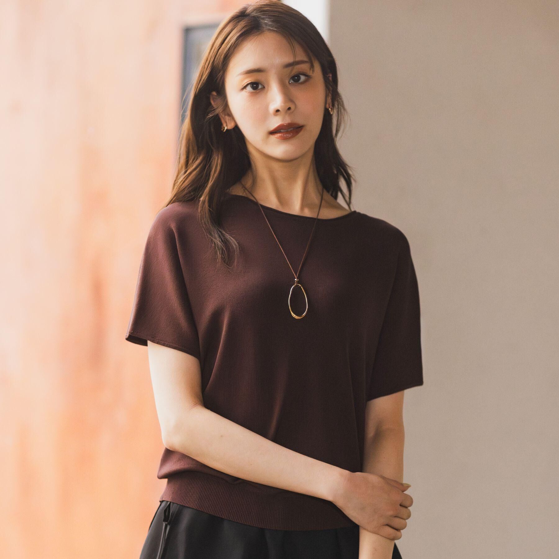 grove「【シリーズ累計36万枚！名品ニット】やわらかドライタッチ ドルマンニット」|ニット・セーター|