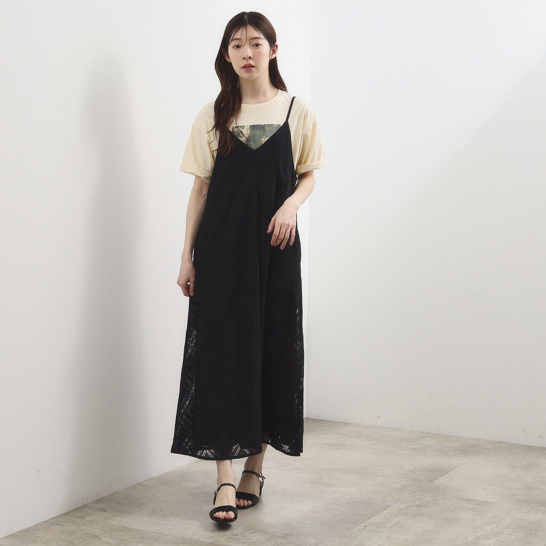 grove「【洗える】レースキャミワンピース」|ワンピース|