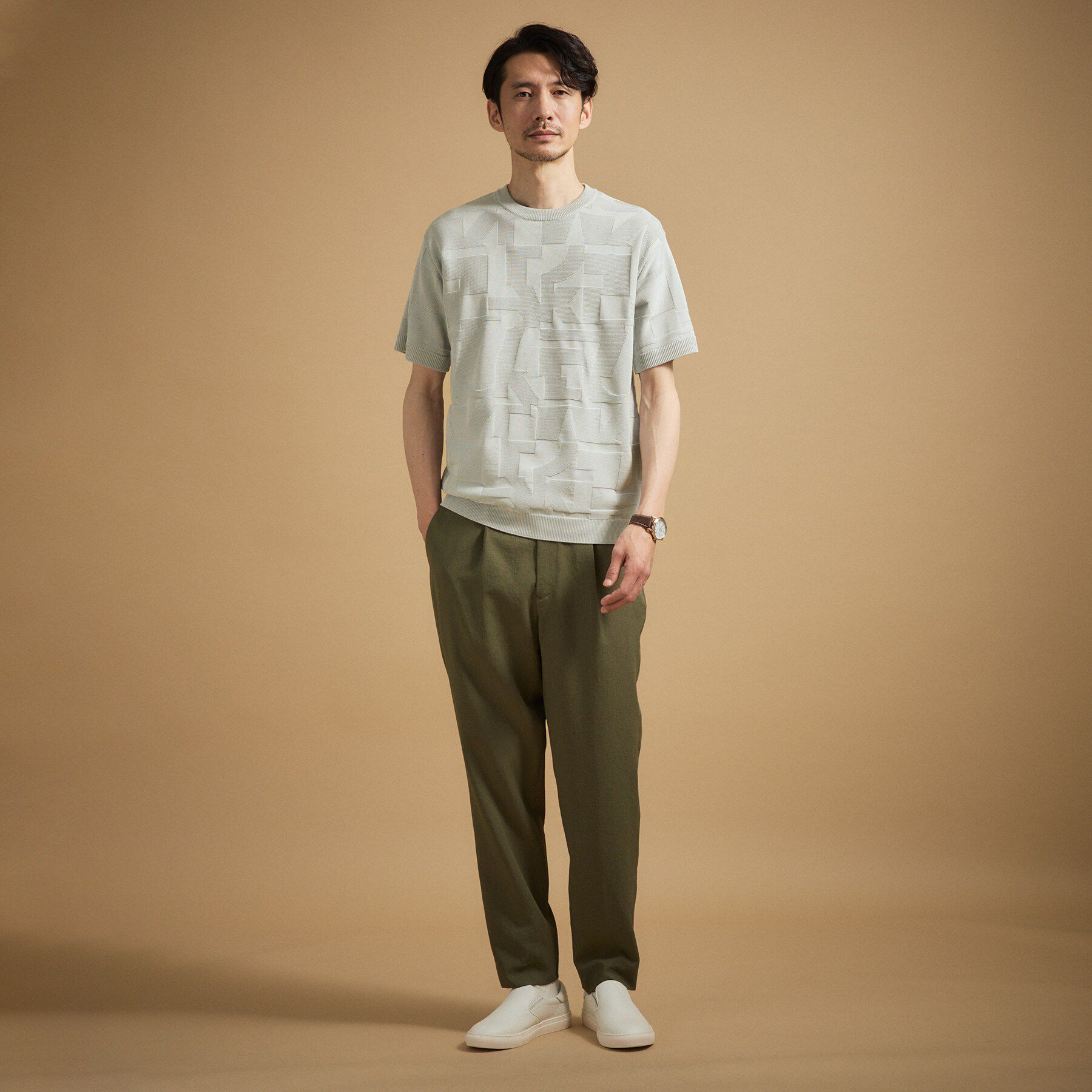 TAKEO KIKUCHI「【徳島ニット】ニットＴシャツ」|ニット・セーター|