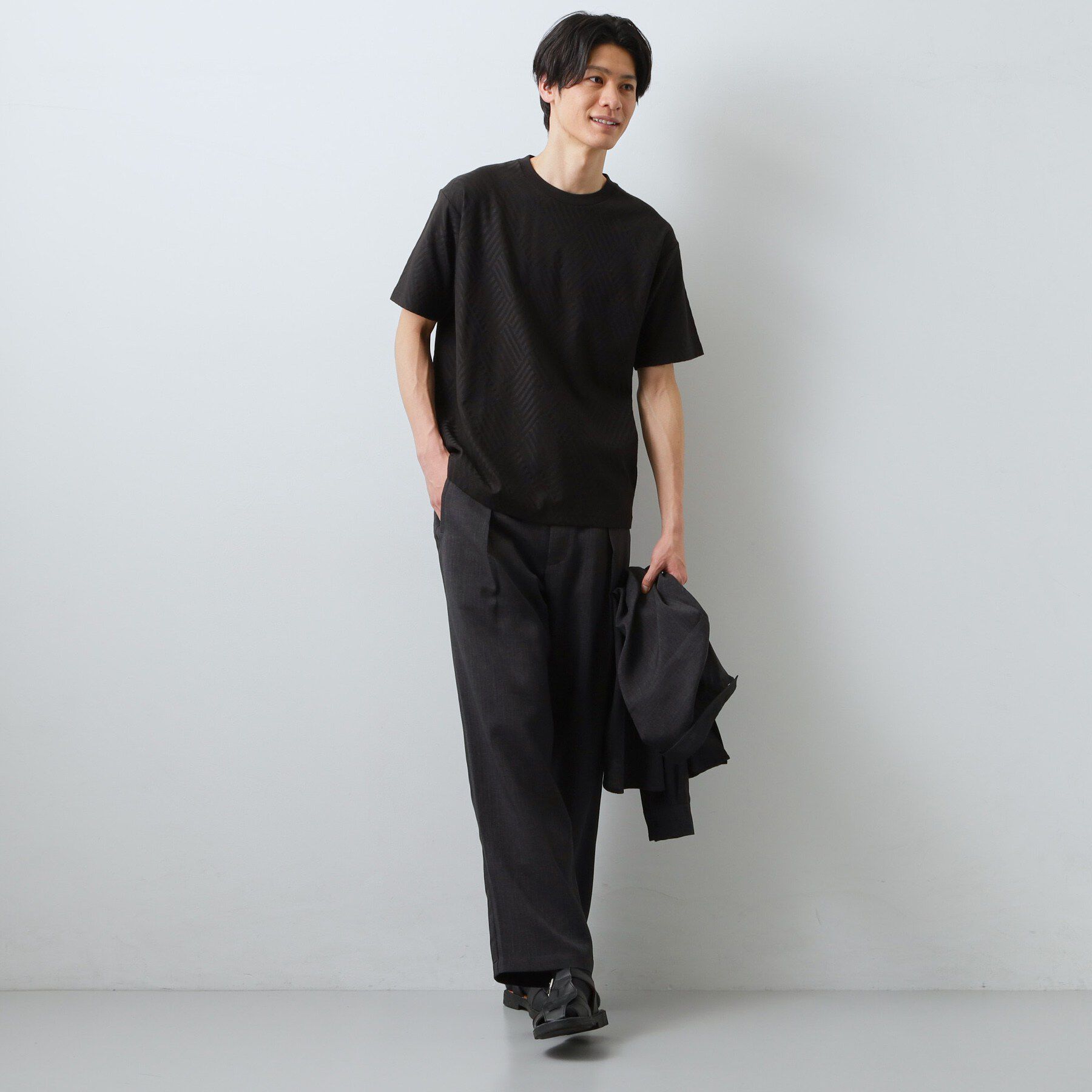 THE SHOP TK「【LINO FINE】リネンライク　ワイドイージーパンツ  吸水速乾/イージーケア/UVカット/洗濯」|その他|
