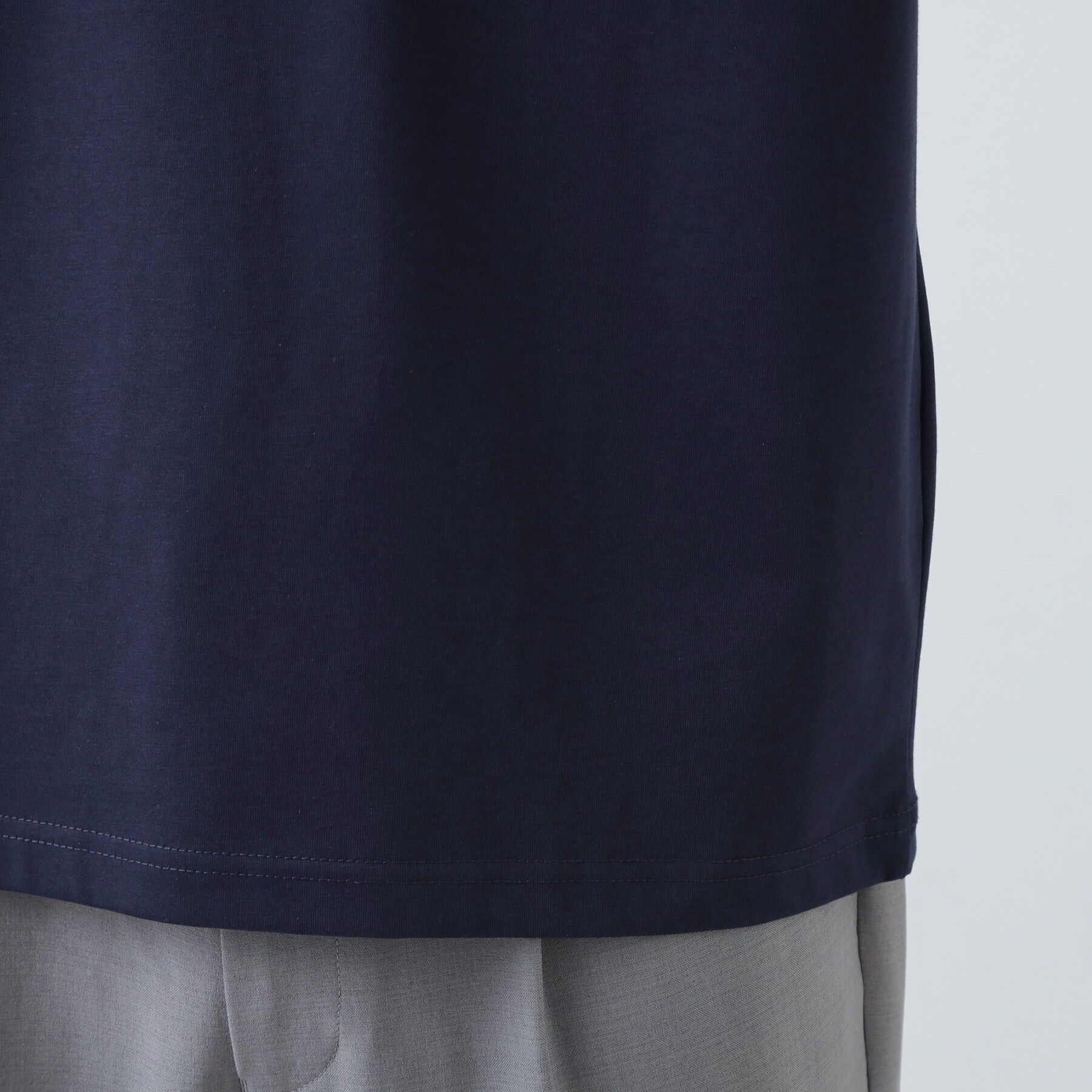 THE SHOP TK「【ジャケットインにおすすめ】ビジネス半袖Tシャツ 洗濯機OK/襟高」|Tシャツ・カットソー|