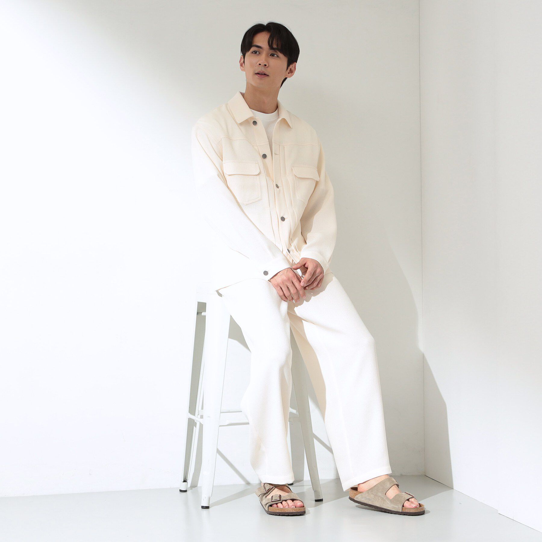 THE SHOP TK「パナマメッシュ ワイドイージーパンツ 洗濯機OK／セットアップ可」|その他|