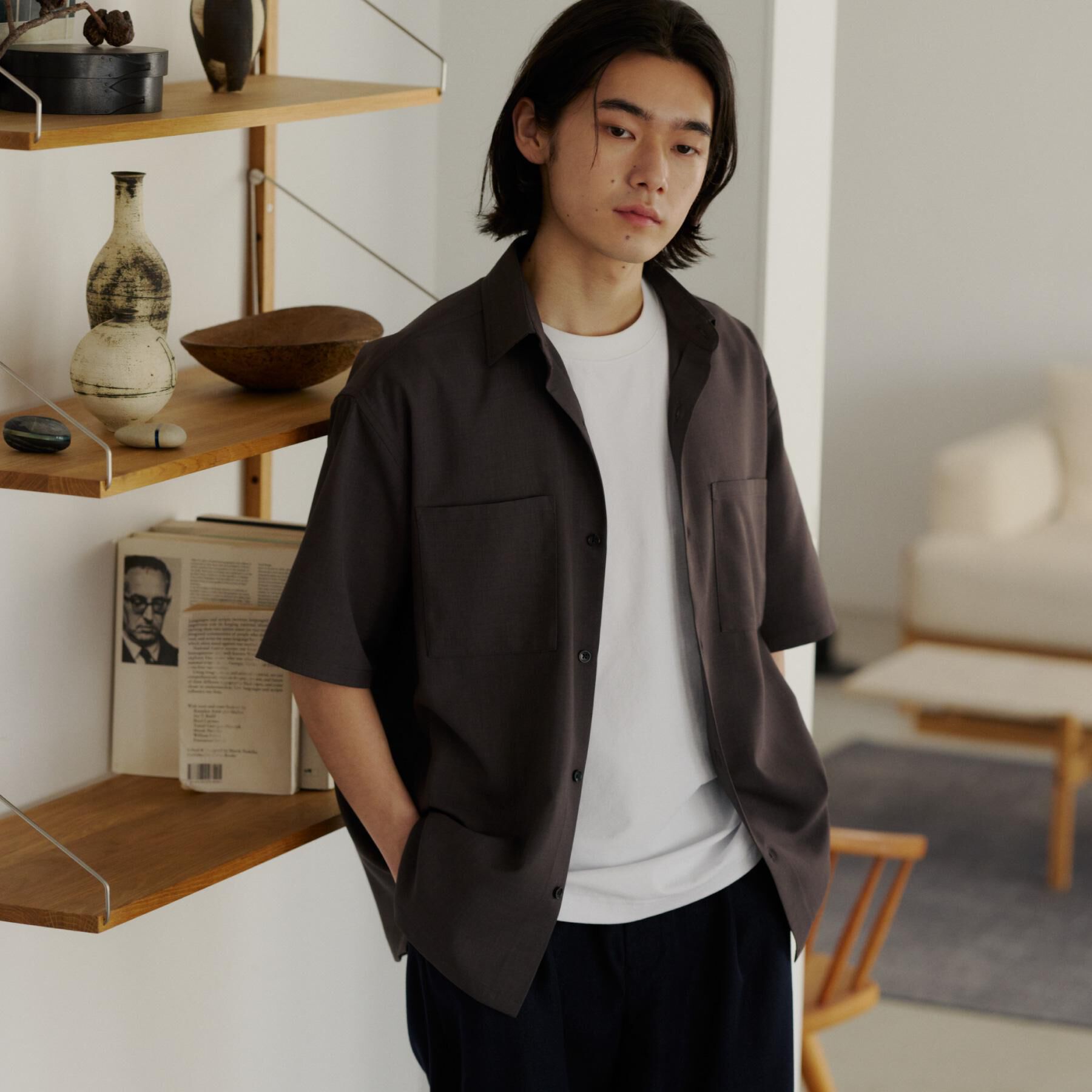 THE SHOP TK「LITE TEX ダブルフラップ半袖シャツ 接触冷感/吸水速乾/UVカット/アンチピリング/イージー」|シャツ・ブラウス|