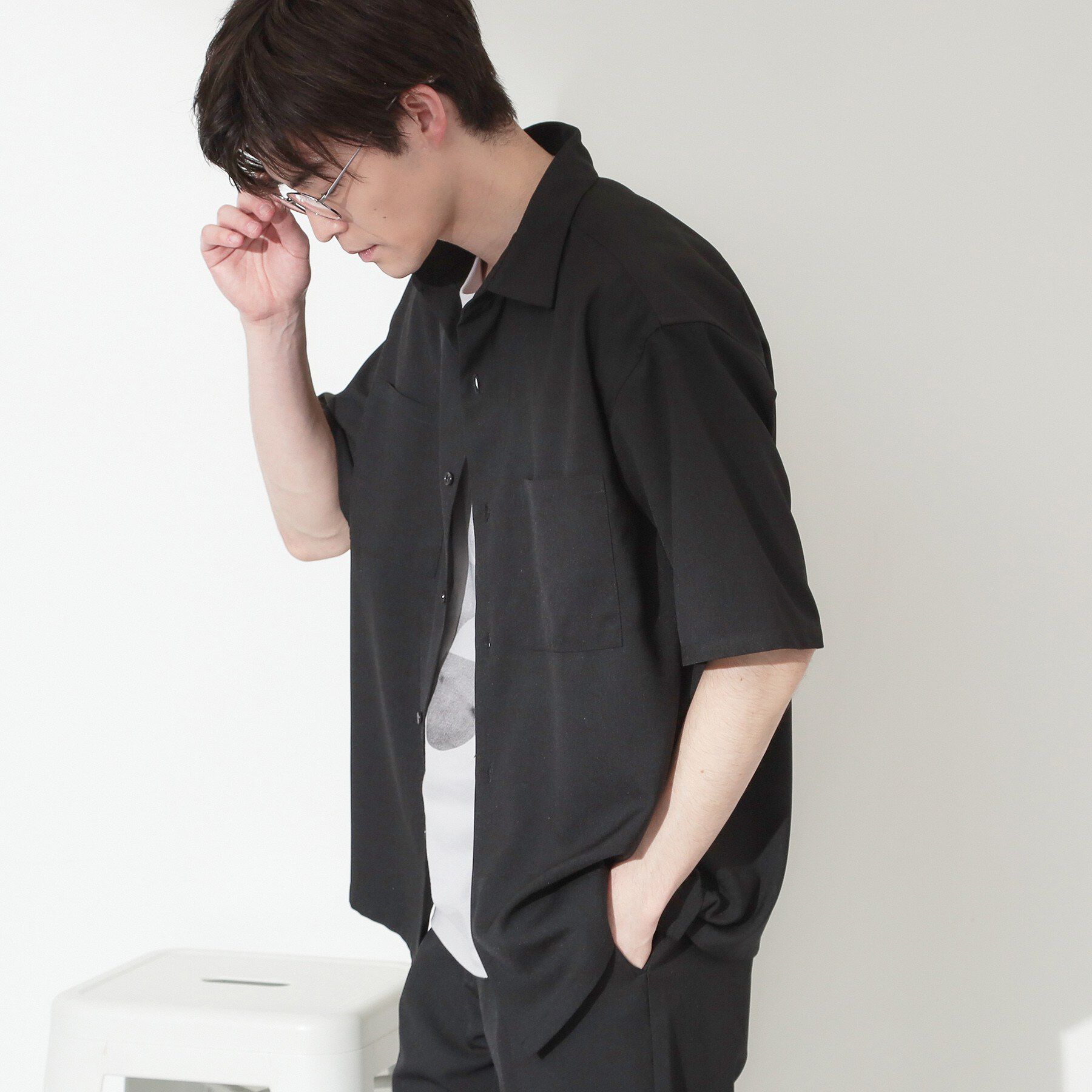 THE SHOP TK「LITE TEX ダブルフラップ半袖シャツ 接触冷感/吸水速乾/UVカット/アンチピリング/イージー」|シャツ・ブラウス|