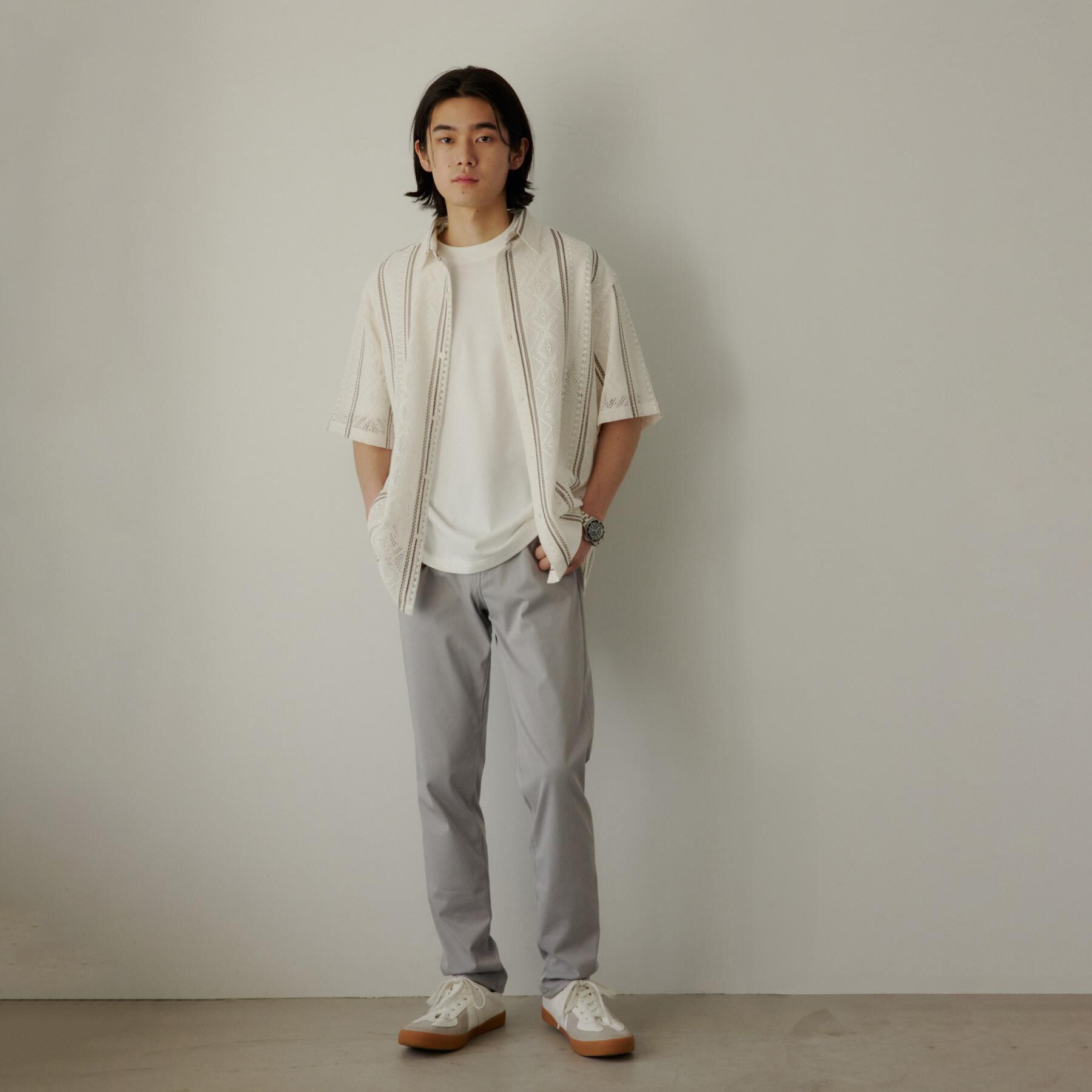 THE SHOP TK「【2点セット】クラフトレース 半袖シャツ＋半袖Tシャツ」|シャツ・ブラウス|
