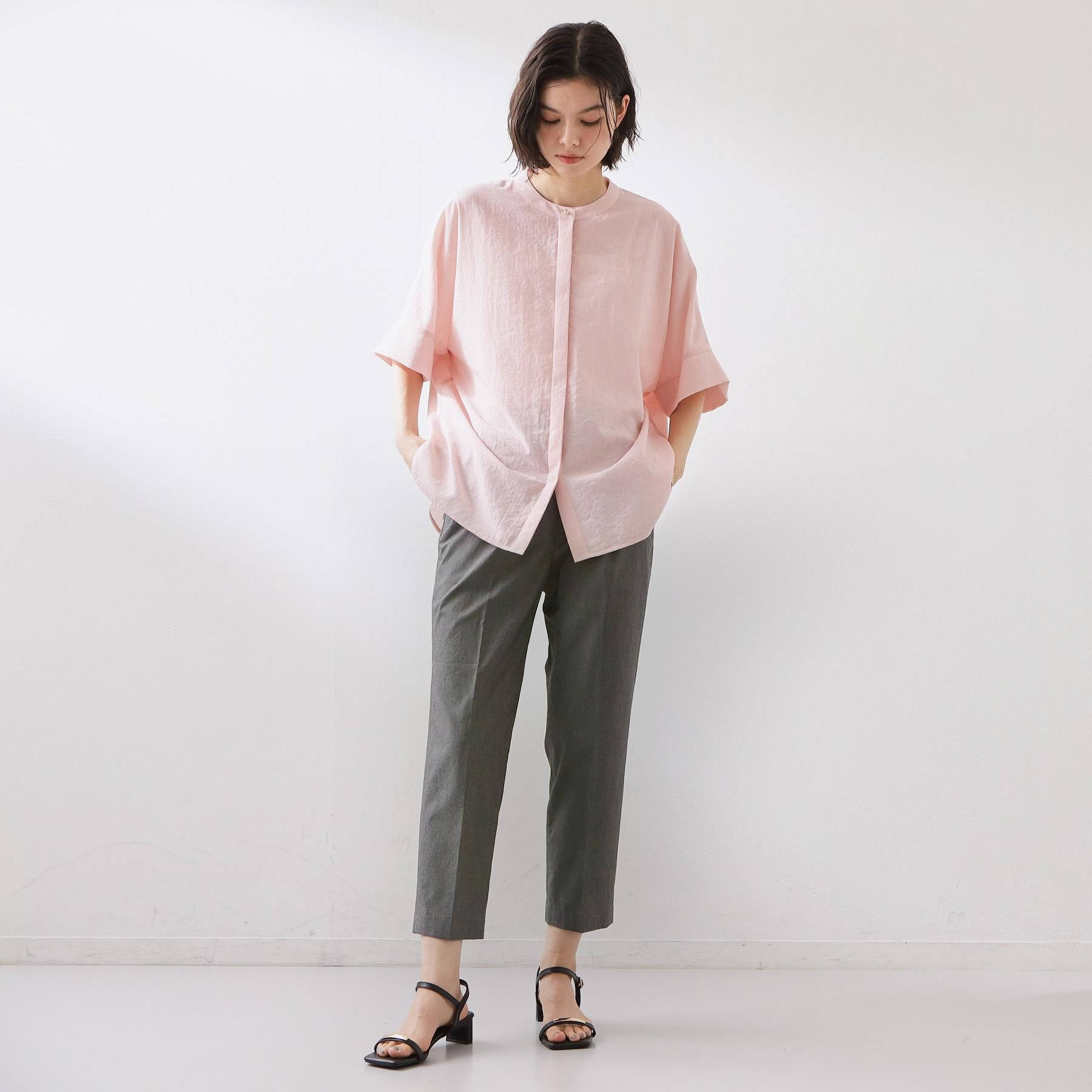 THE SHOP TK「【XS-XL/着丈選べる/ひんやり】暑い夏も心地よく ストレッチテーパードパンツ」|その他|