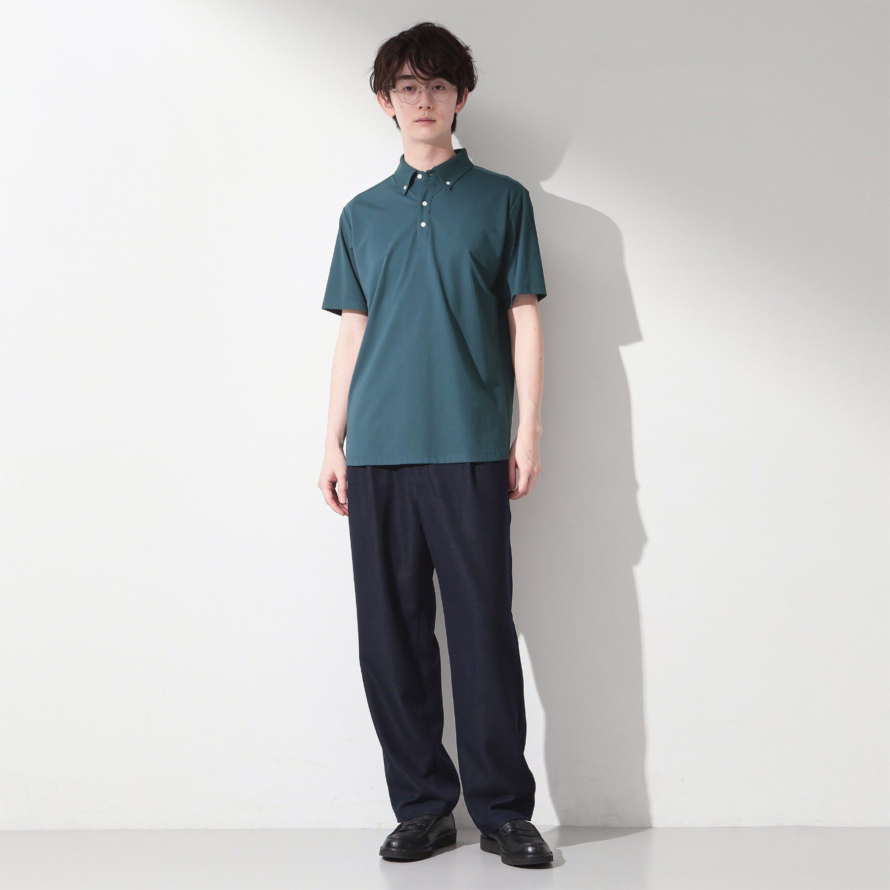 THE SHOP TK「アイス カノコポロシャツ【接触冷感／洗濯機OK】」|ポロシャツ|