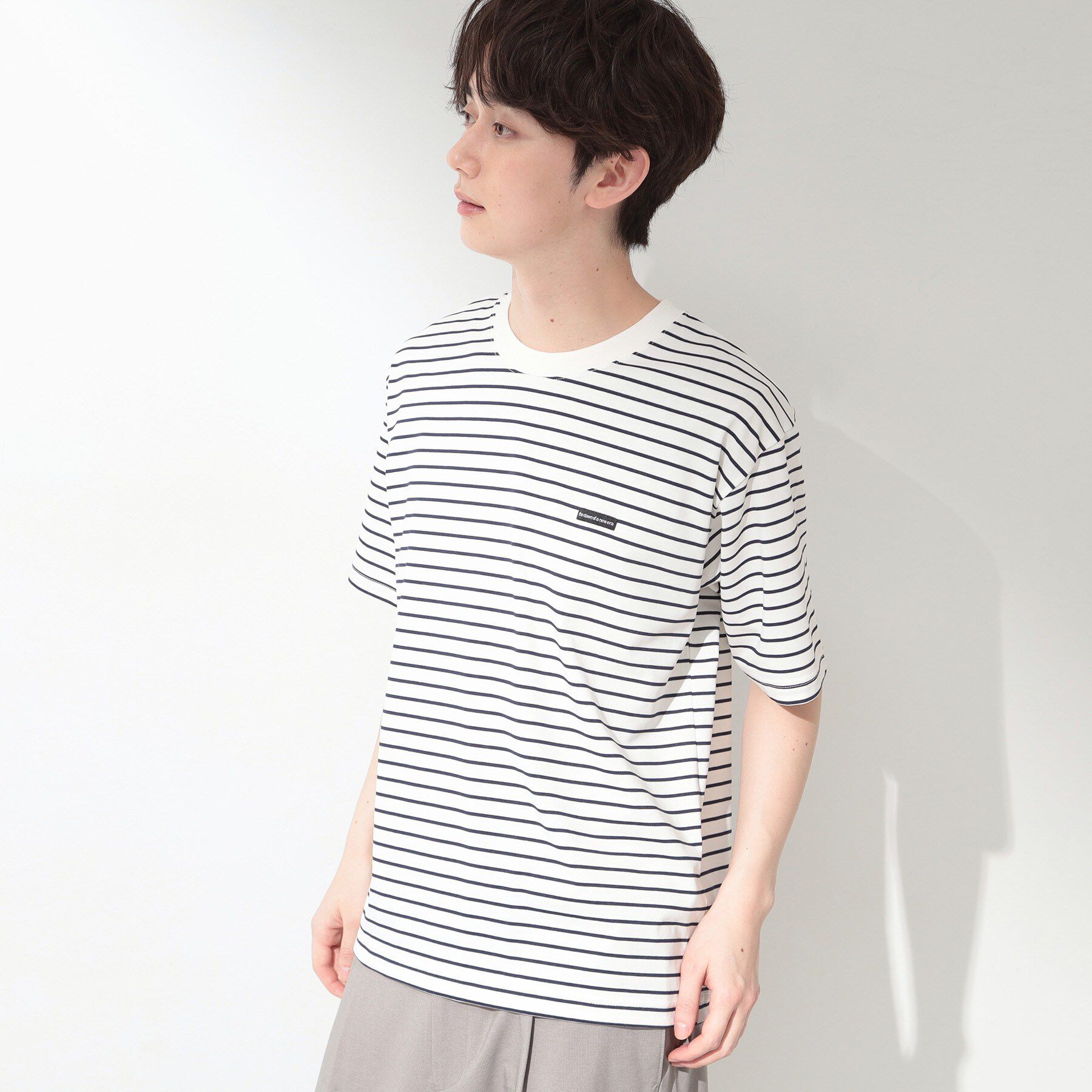 THE SHOP TK「ワンポイント刺繍 半袖Tシャツ 洗濯機OK」|Tシャツ・カットソー|