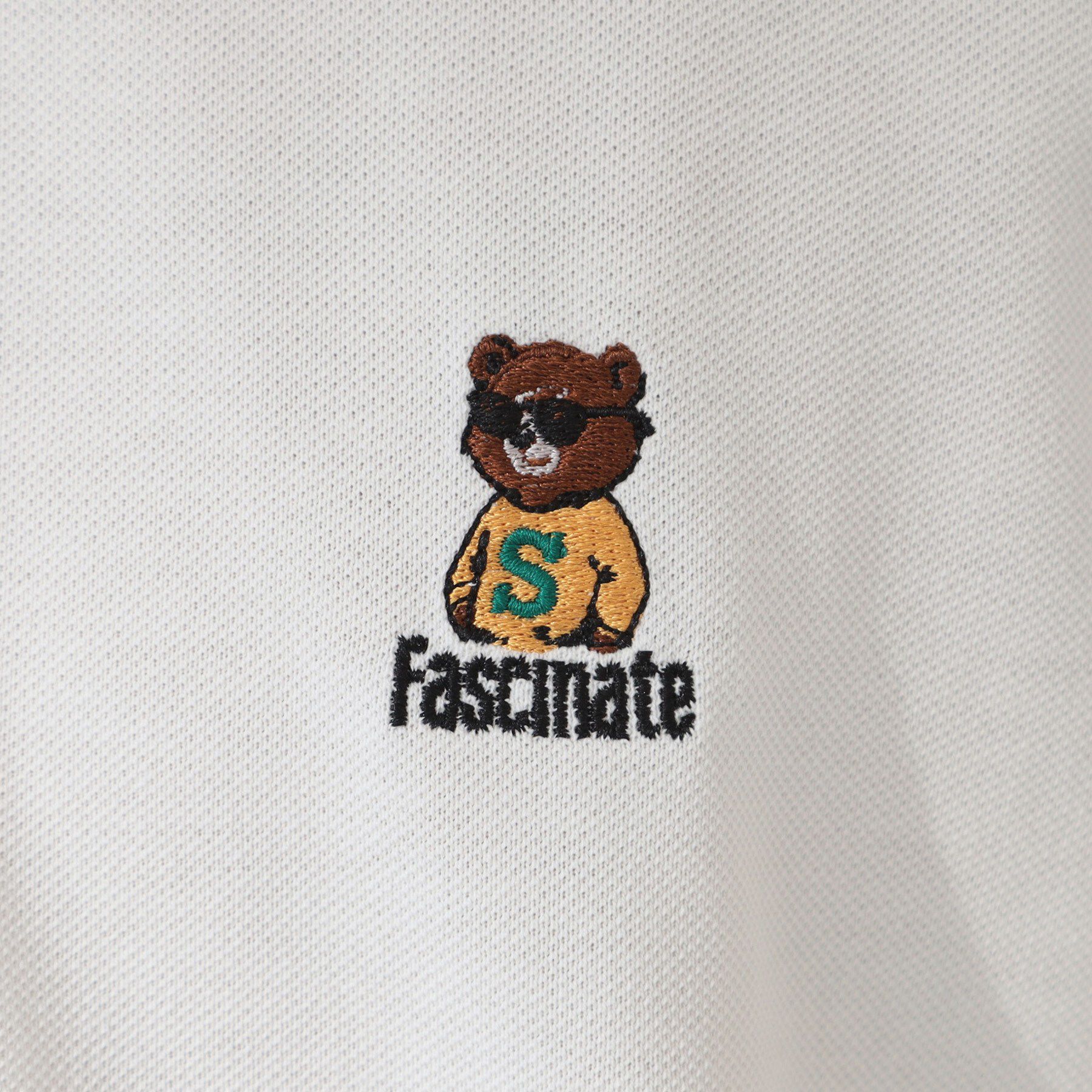 THE SHOP TK「クマ刺繍 半袖ポロシャツ 洗濯機OK」|ポロシャツ|