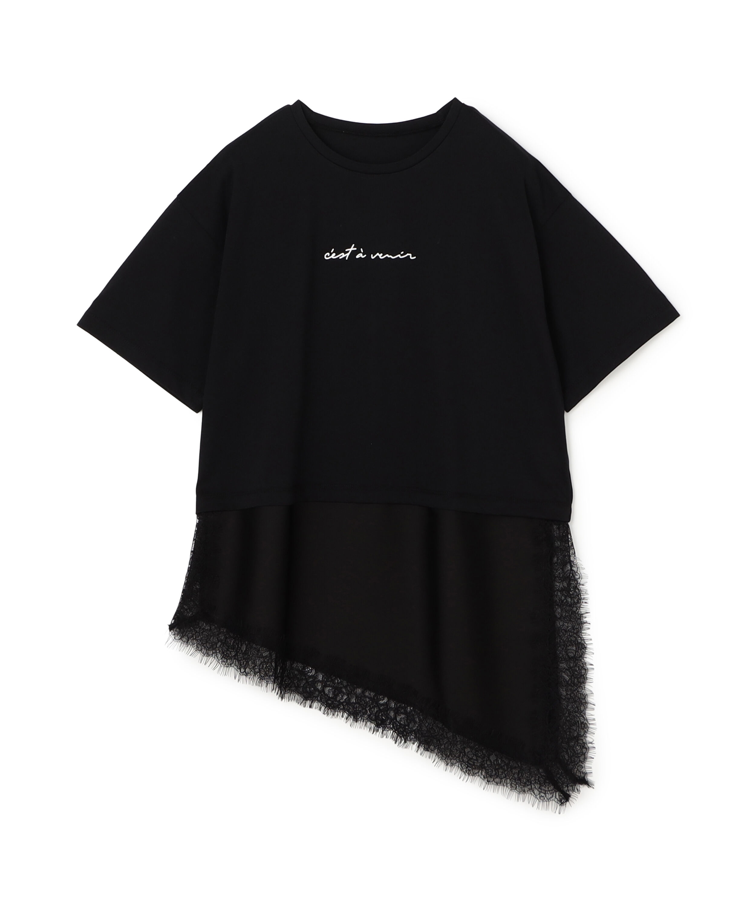  「レースドッキングロゴTシャツ」|Tシャツ・カットソー|
