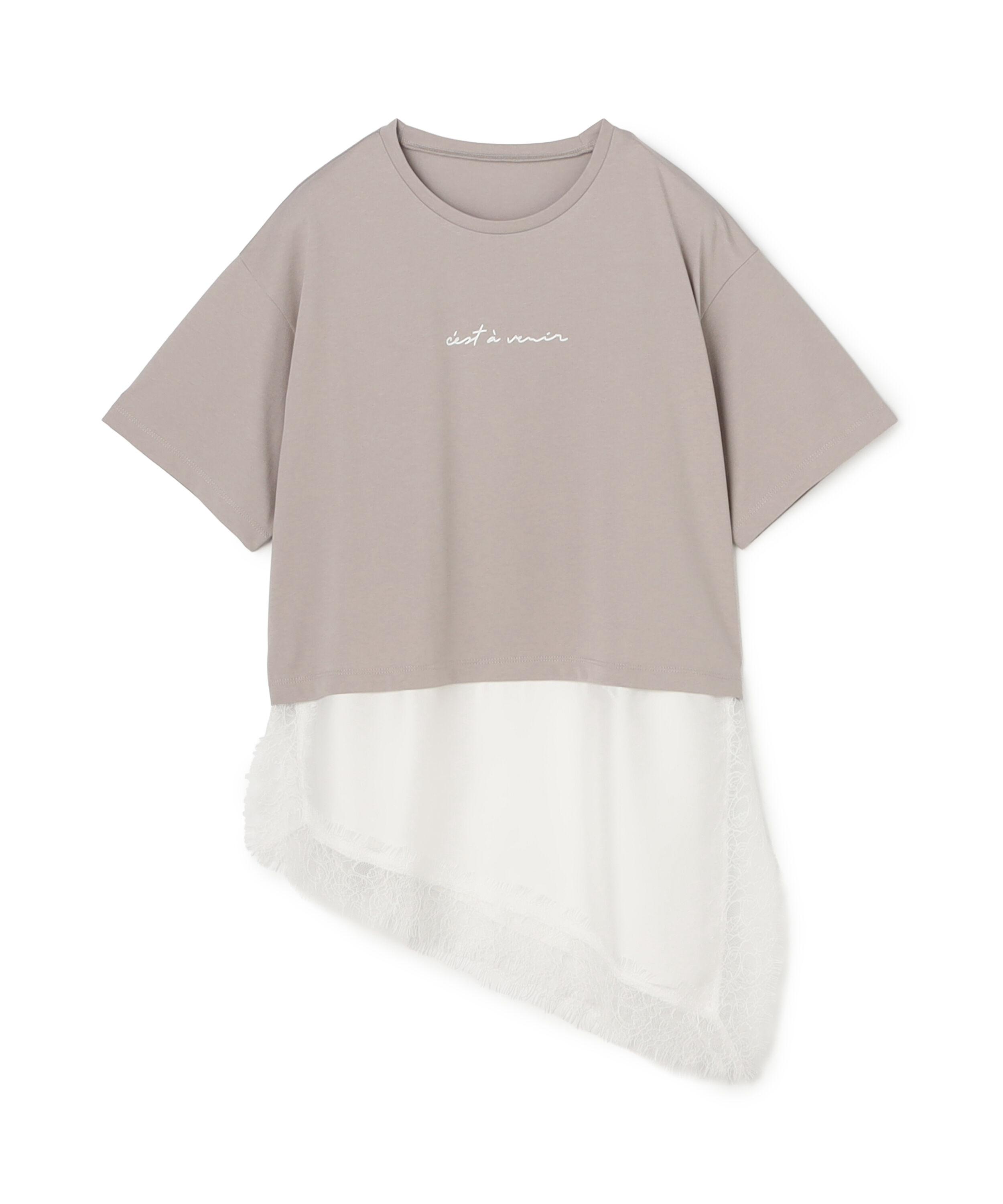  「レースドッキングロゴTシャツ」|Tシャツ・カットソー|