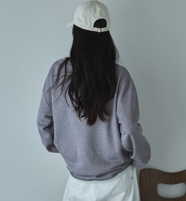 Doux archives「ボートネックラメ裏毛長袖プルオーバー」|Tシャツ・カットソー|