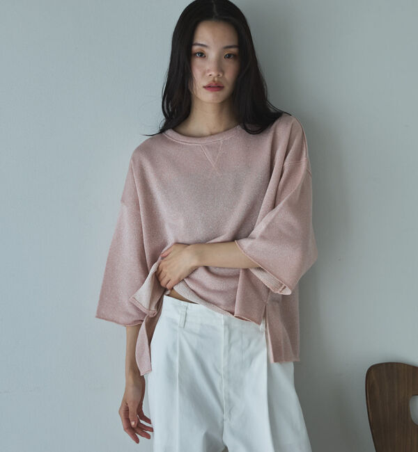 Doux archives「ラメ裏毛ショートスリーブＰＯ」|Tシャツ・カットソー|