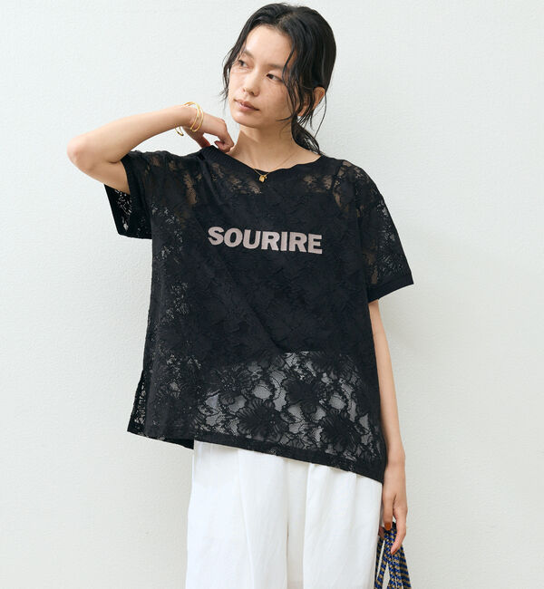 Doux archives「ロゴレースＴＯＰＳ」|シャツ・ブラウス|BLACK