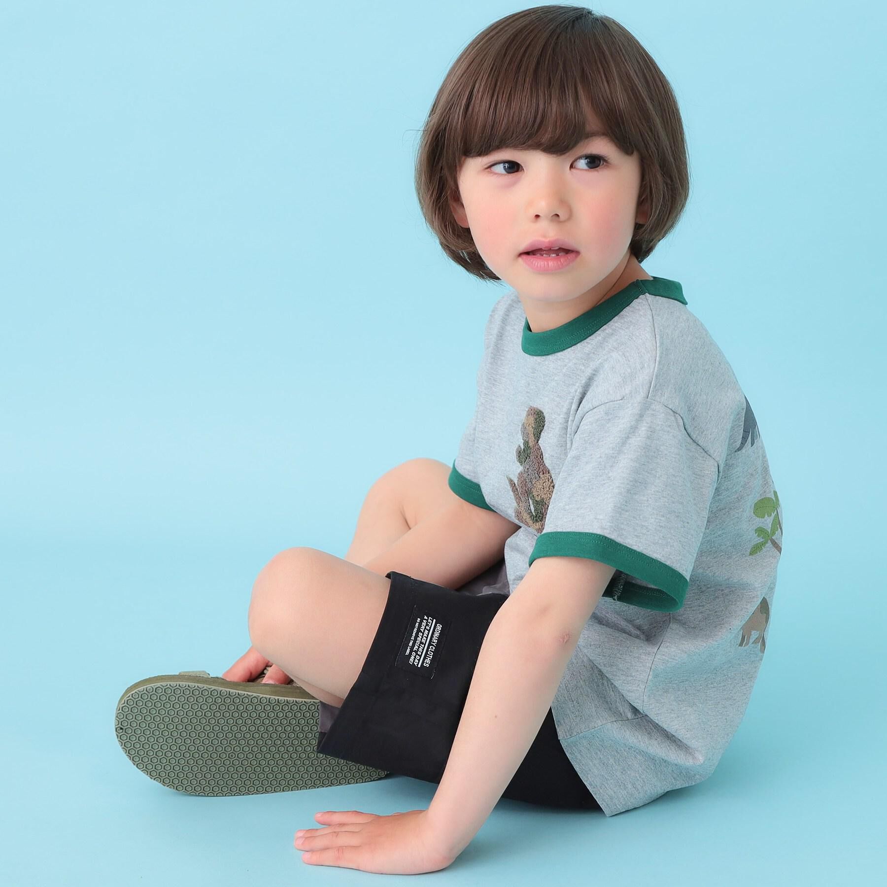 SHOO･LA･RUE「【100-120cm】サガラ恐竜Tシャツ」|Tシャツ・カットソー|