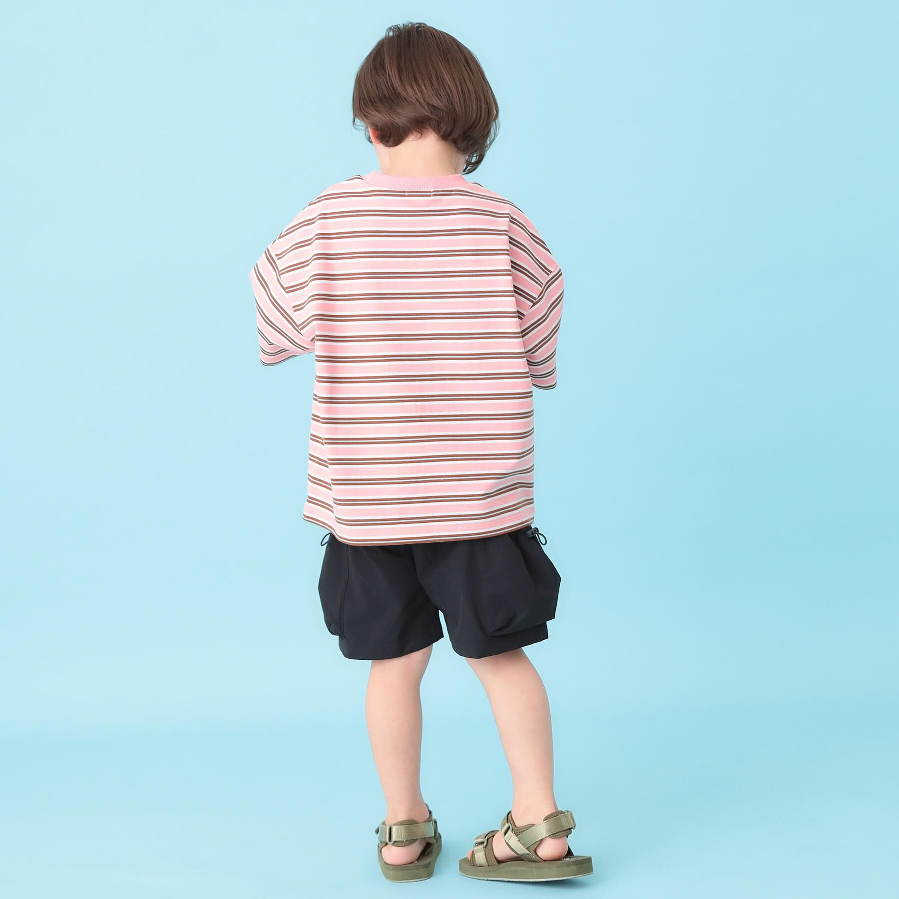 SHOO･LA･RUE「【100-150cm】マルチボーダーTシャツ」|Tシャツ・カットソー|