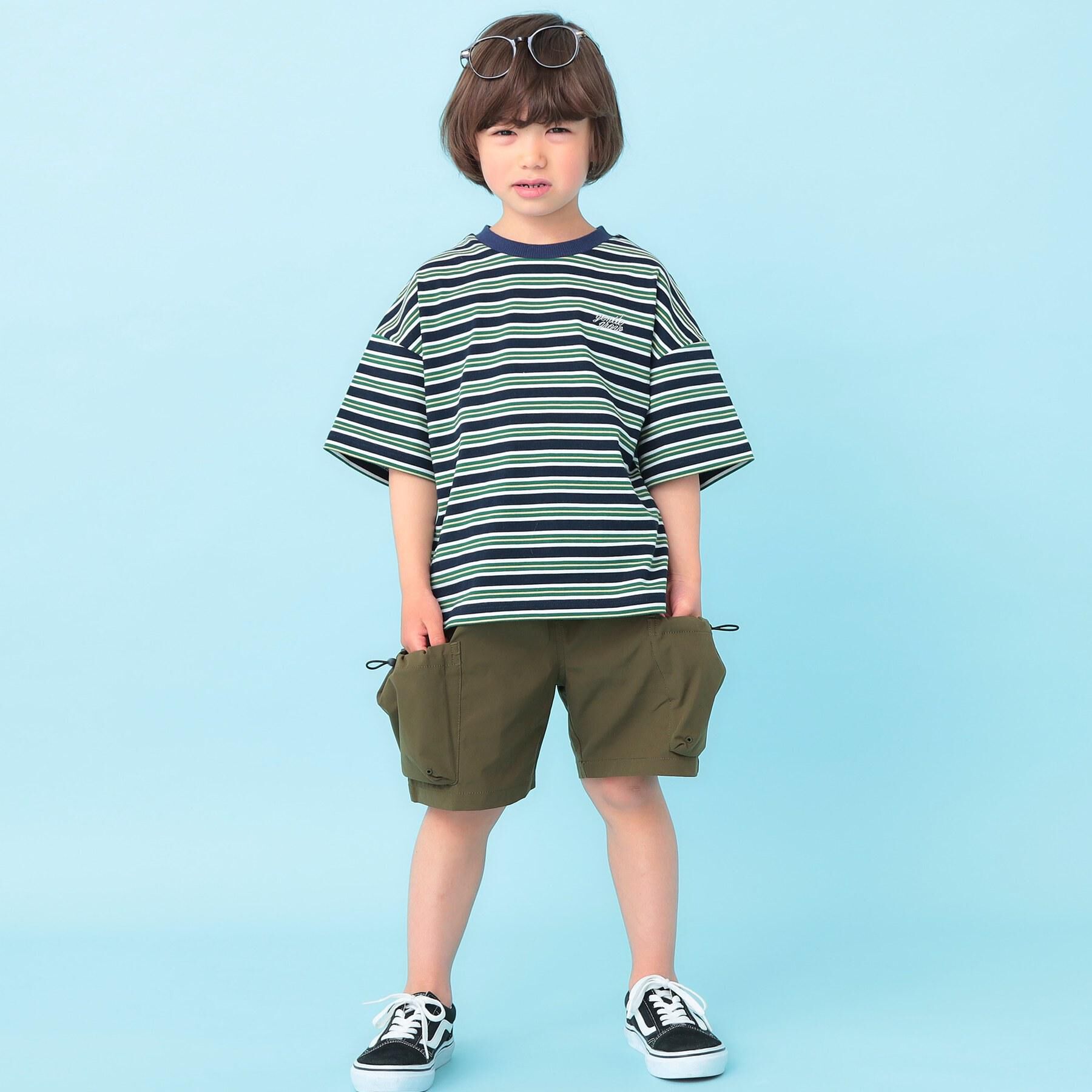 SHOO･LA･RUE「【100-150cm】マルチボーダーTシャツ」|Tシャツ・カットソー|