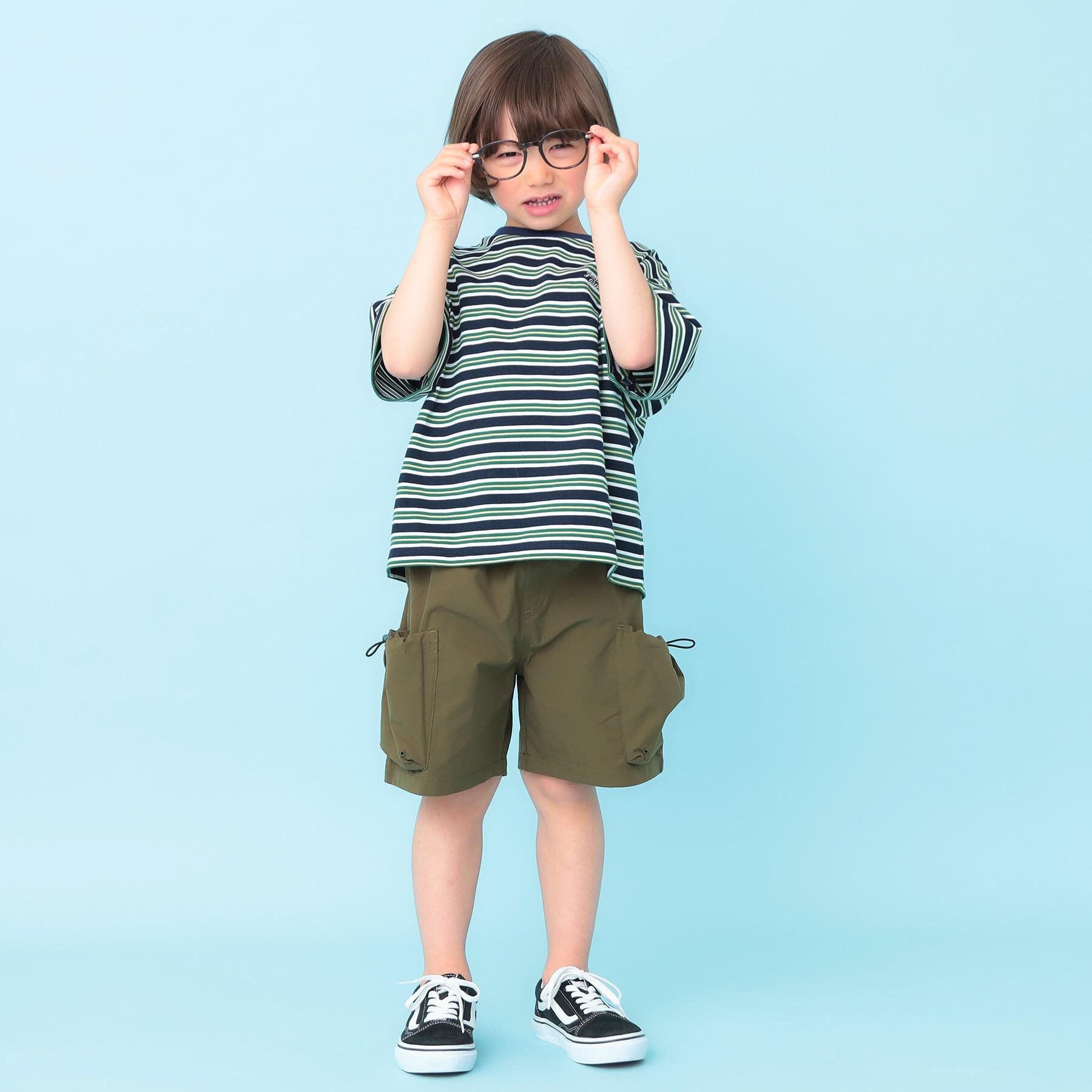 SHOO･LA･RUE「【100-150cm】ショートカーゴパンツ」|キュロット|