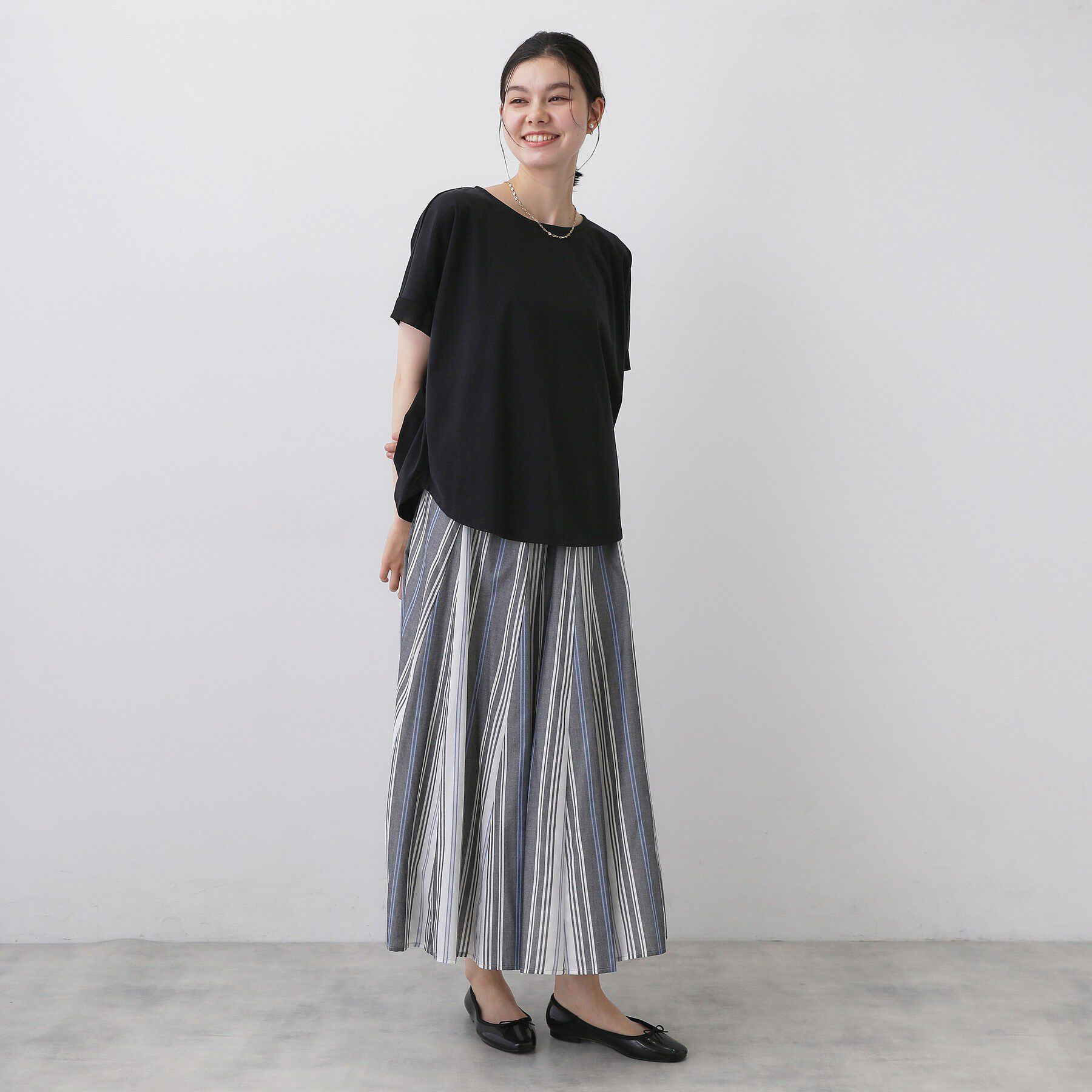 Dessin「【接触冷感/UVカット】美光沢カットソーワイドシルエット」|Tシャツ・カットソー|