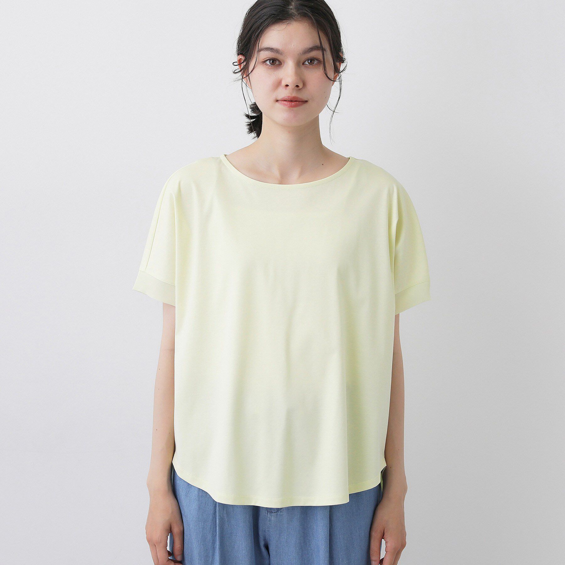 Dessin「【接触冷感/UVカット】美光沢カットソーワイドシルエット」|Tシャツ・カットソー|