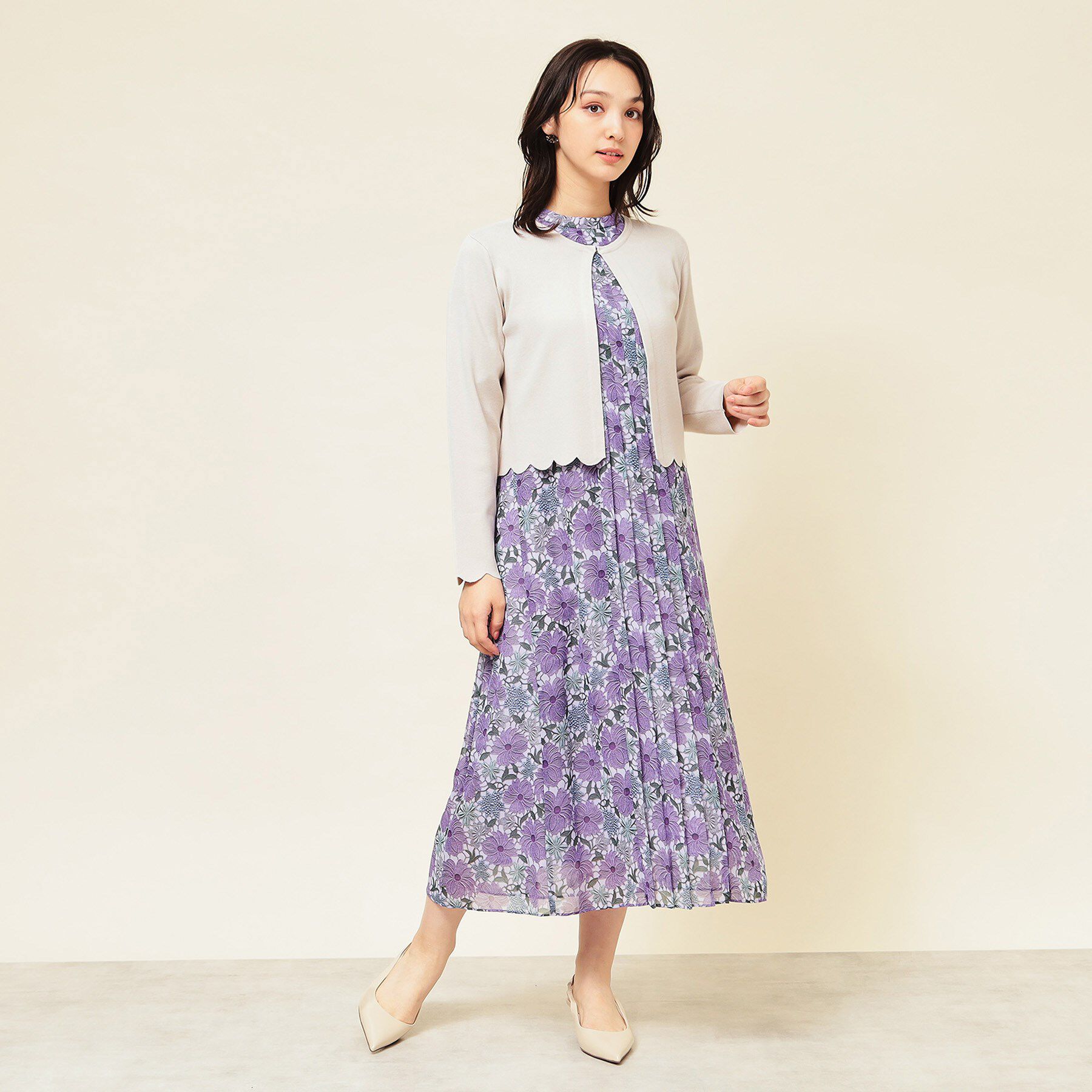 SunaUna「【4色展開／定番】スカラップボレロ」|カーディガン|
