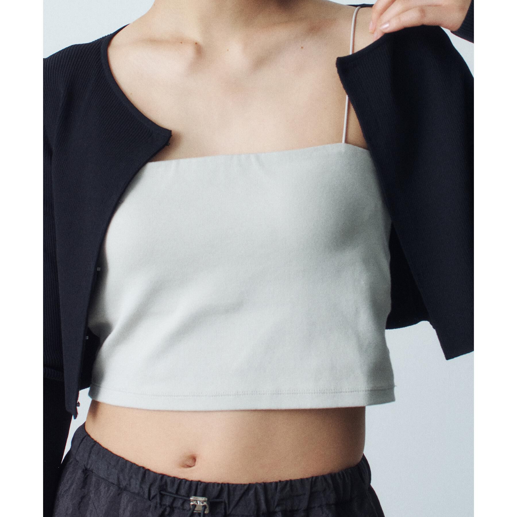 CODE A「bandeau bra top」|チューブトップ|ライトグレー(011