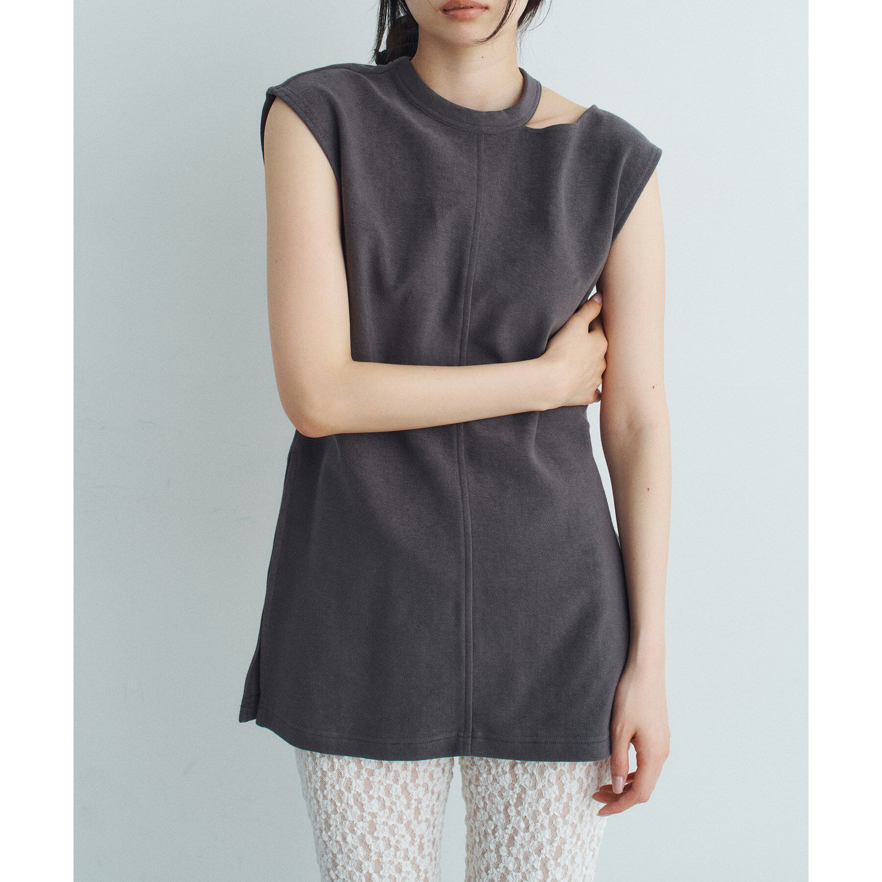 CODE A「pile cutout tee」|Tシャツ・カットソー|