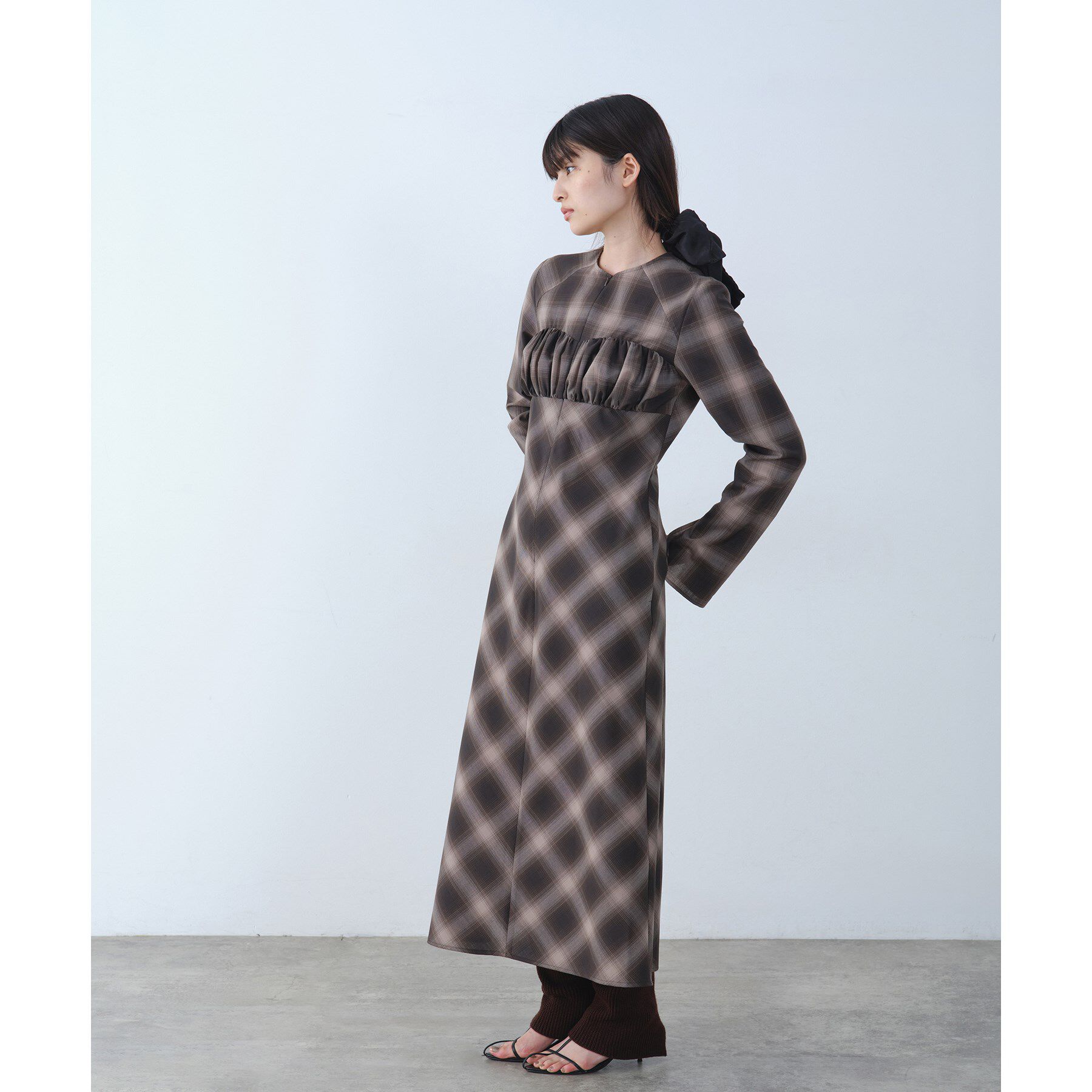 CODE A「shadow check femi dress」|ワンピース|