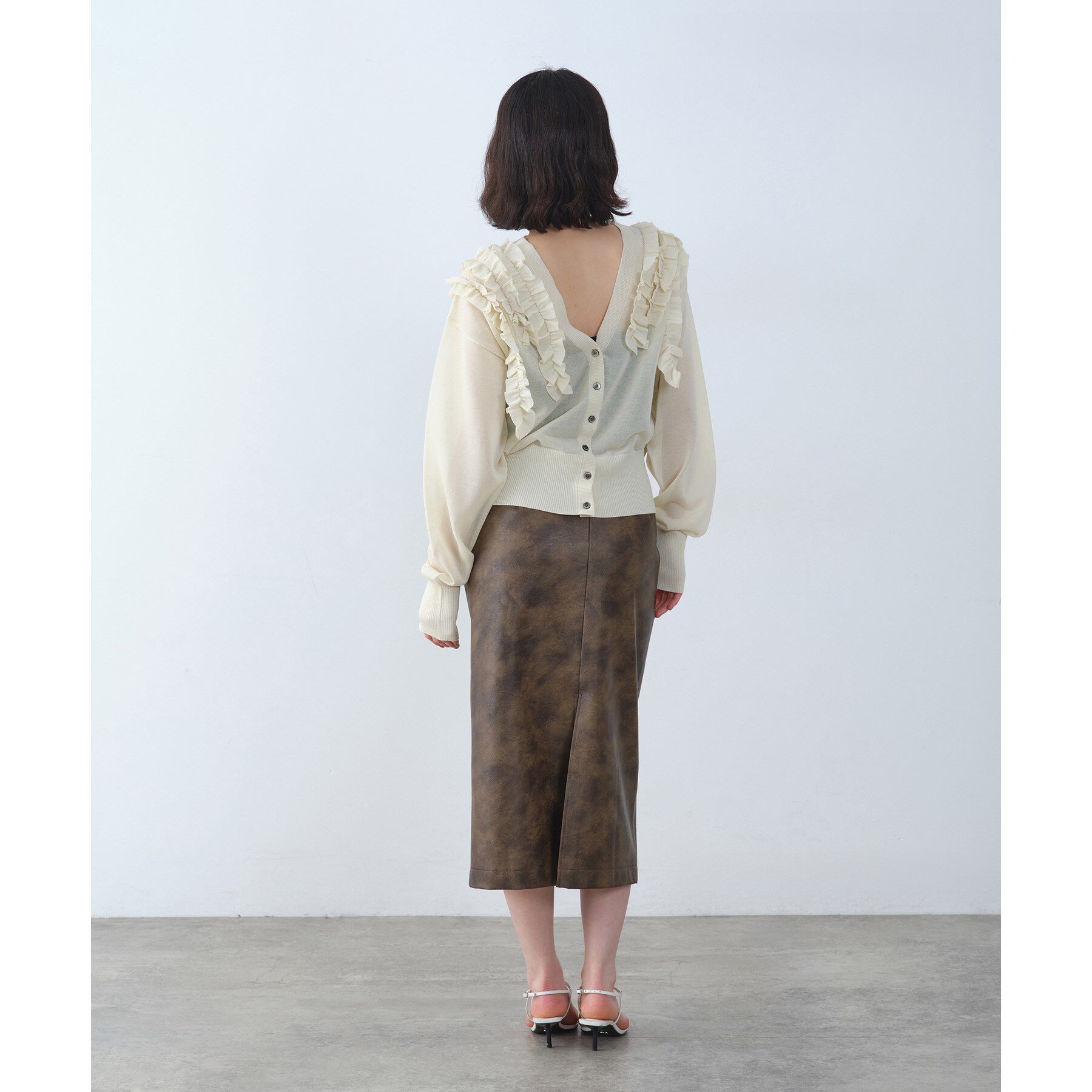 CODE A「3way frill cardigan」|カーディガン|