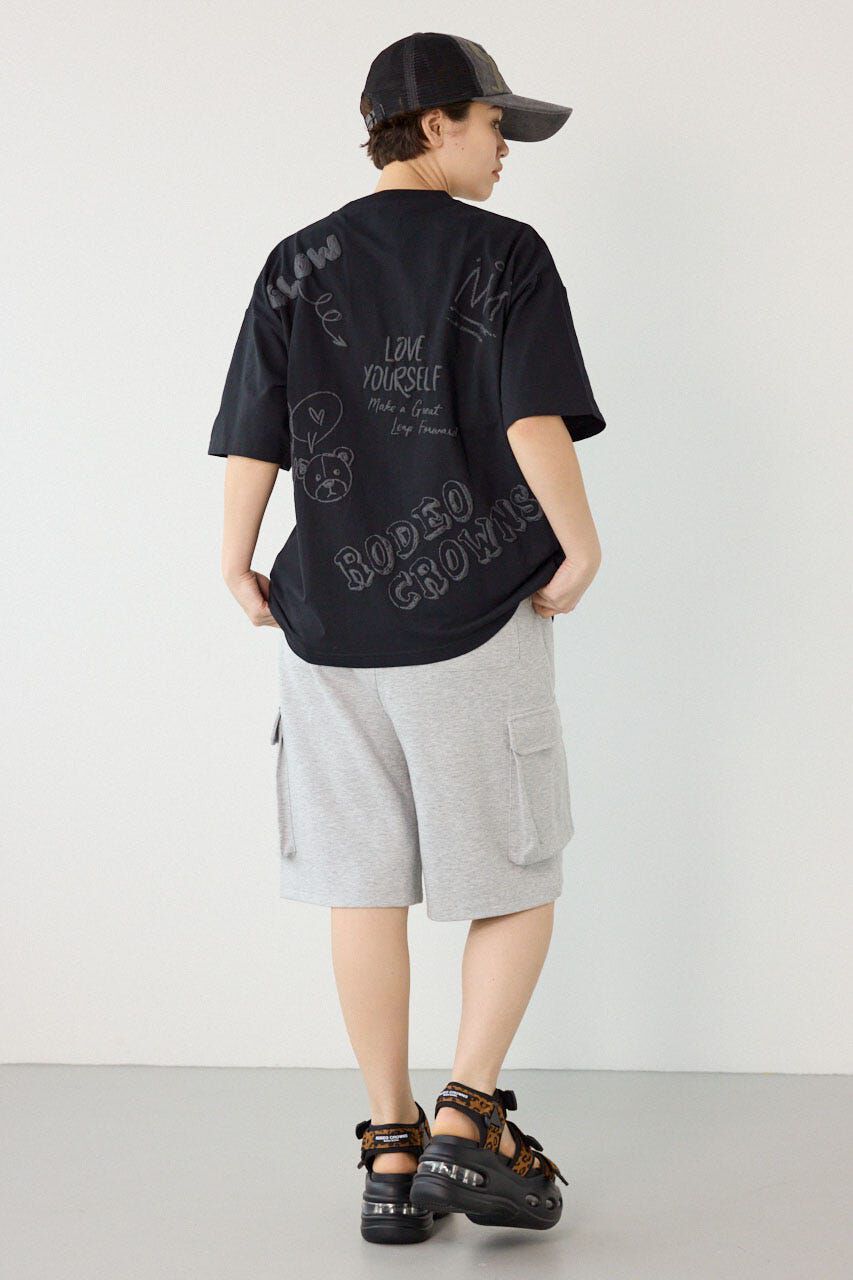 RODEO CROWNS「クレヨンタッチ同色発泡プリントTシャツ」|Tシャツ・カットソー|