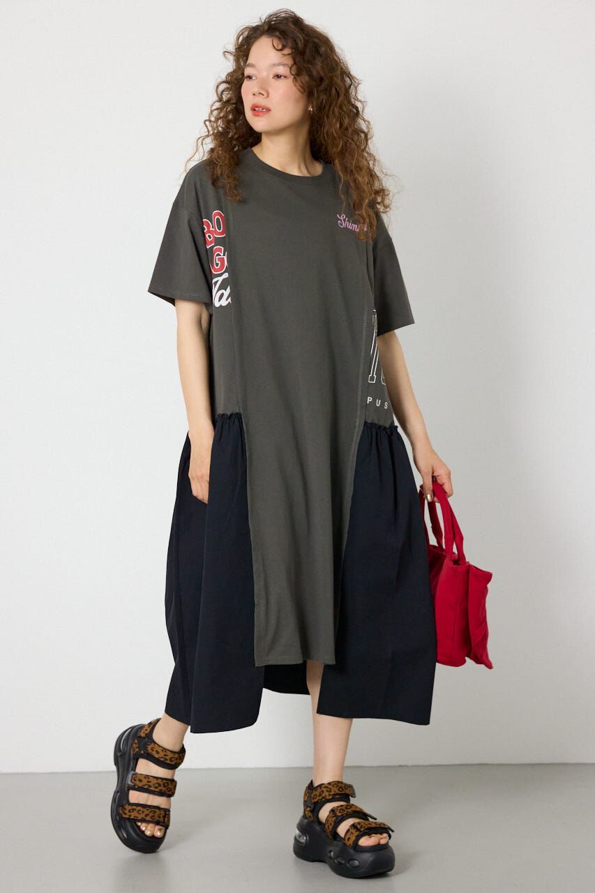 RODEO CROWNS「ドッキングカットワンピース」|ワンピース|BLK