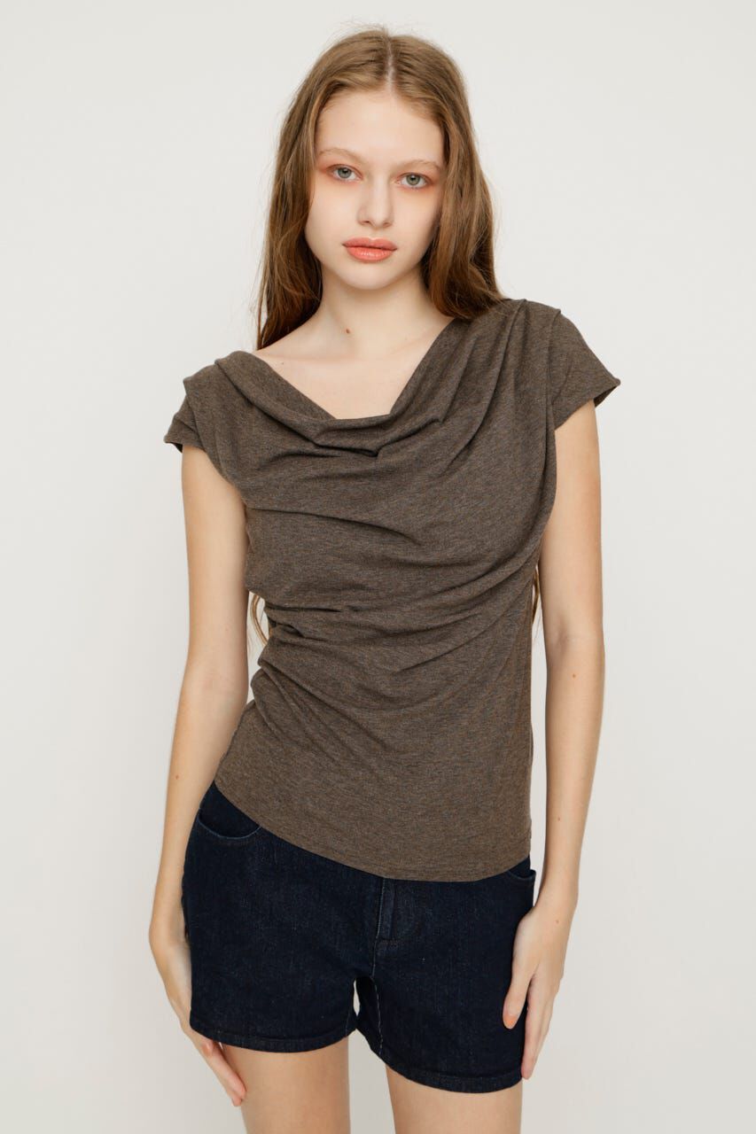 SLY「ONE SHOULDER CUT トップス」|Tシャツ・カットソー|BRN