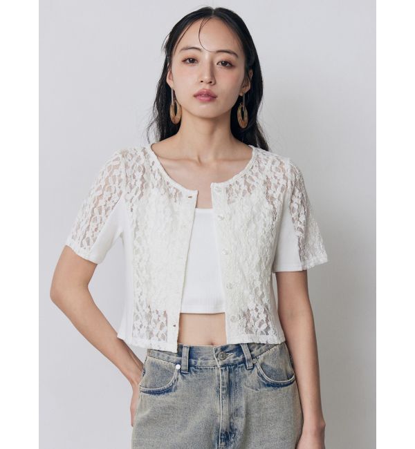 MURUA「レーシーアンサンブルトップス」|Tシャツ・カットソー|