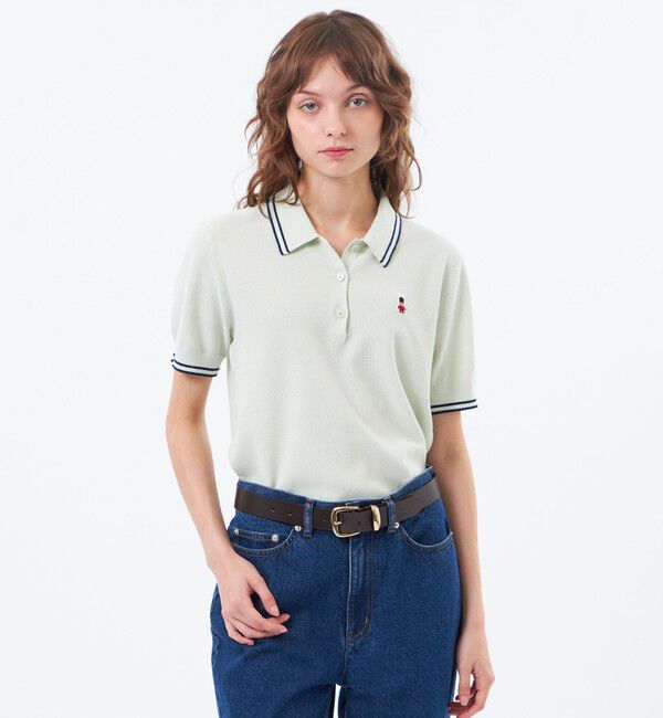 MACKINTOSH PHILOSOPHY「【WEB&一部店舗限定】バッキンガムベア カノコニットポロ」|Tシャツ・カットソー|ライトブルー