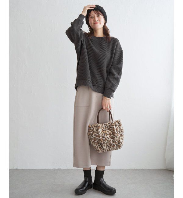 ikka「フクレ幾何ジャガードプルオーバー」|その他|