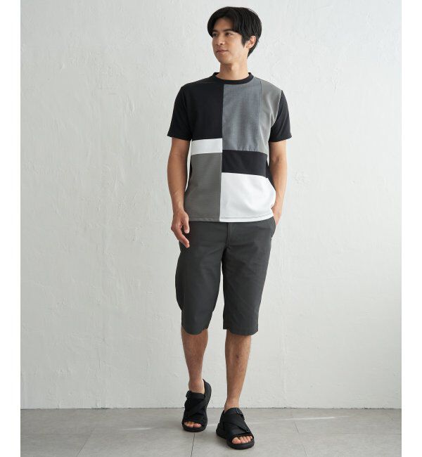 ikka「【雑誌MonoMax5月号掲載】ブロックス冷感切り替えTシャツ「小泉孝太郎さん着用モデル」」|Tシャツ・カットソー|