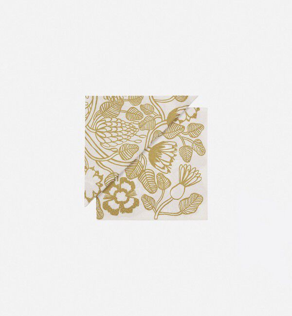 Marimekko「Tiara ランチナプキン 33&times;33cm」|その他|ホワイト&times;ゴールド
