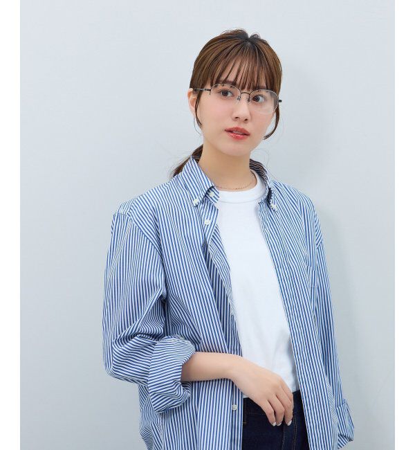  「ボストン型 メガネ | メタルフレーム シルバー 伊達メガネ ユニセックス TRAD レンズ交換券付」|メガネ|