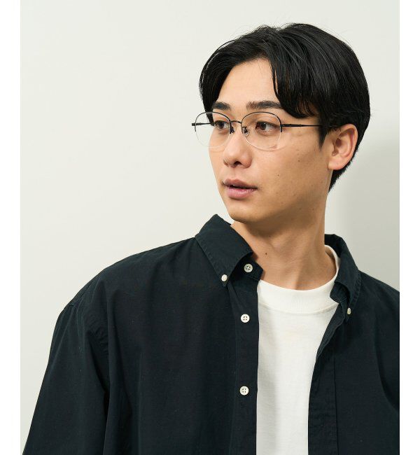  「ボストン型 メガネ | メタルフレーム シルバー 伊達メガネ ユニセックス TRAD レンズ交換券付」|メガネ|