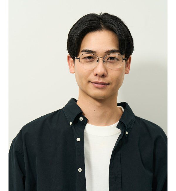  「ボストン型 メガネ | メタルフレーム シルバー 伊達メガネ ユニセックス TRAD レンズ交換券付」|メガネ|