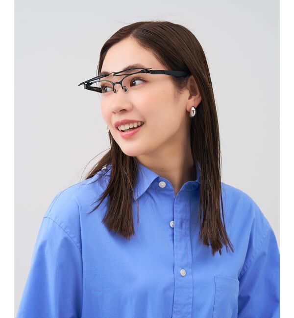  「スクエア型 メガネ | メガネの上から、鼻パッド、ズレ落ち防止、眼鏡、 レンズ交換券付」|メガネ|