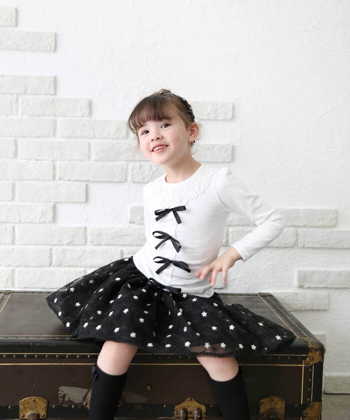 BACKYARD FAMILY「女の子 キッズ 長袖 Tシャツ 通販 ロンT 73012402 長袖Tシャツ カットソー リボン」|その他|
