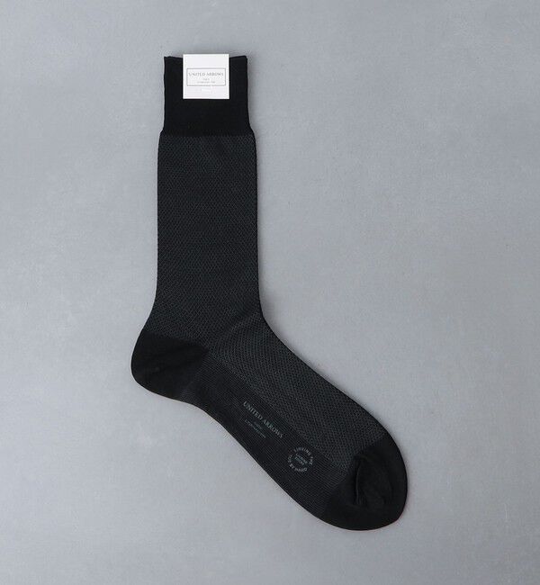 UNITED ARROWS「マイクロチェック ソックス」|ソックス|DK.GRAY