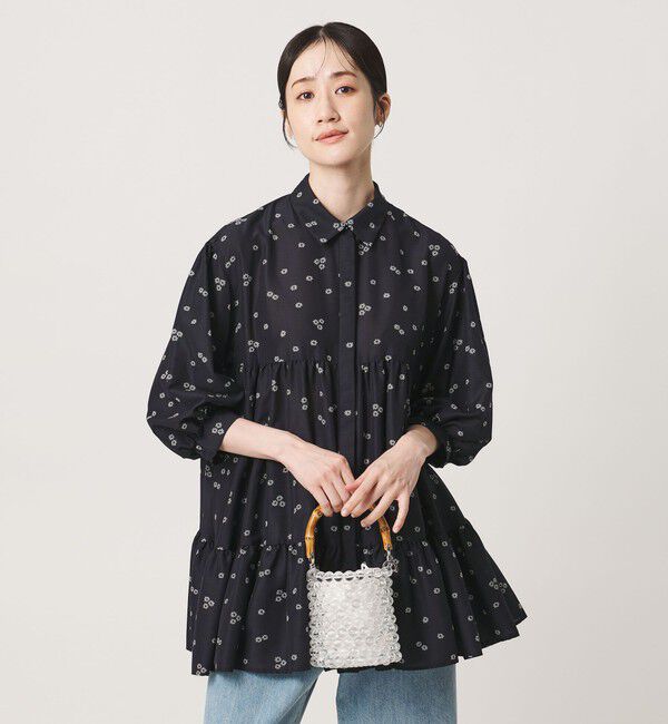 UNITED ARROWS「フラワー プリント ティアード チュニック」|シャツ・ブラウス|