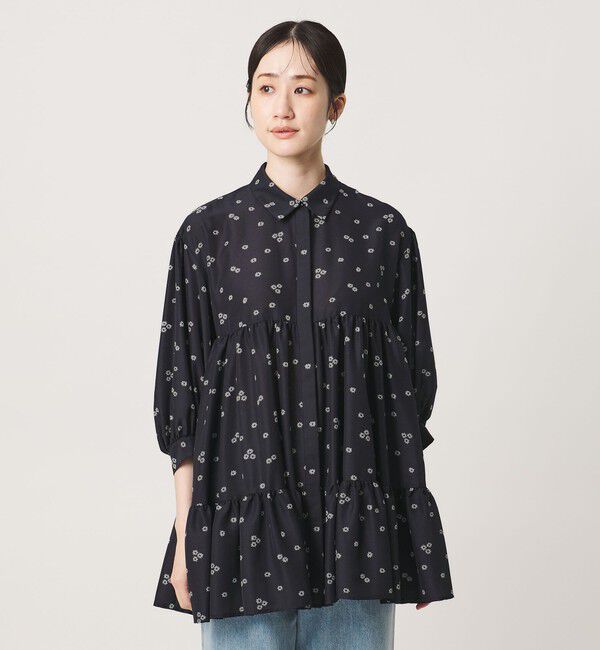 UNITED ARROWS「フラワー プリント ティアード チュニック」|シャツ・ブラウス|