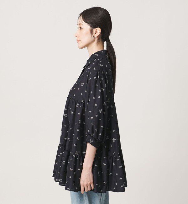 UNITED ARROWS「フラワー プリント ティアード チュニック」|シャツ・ブラウス|