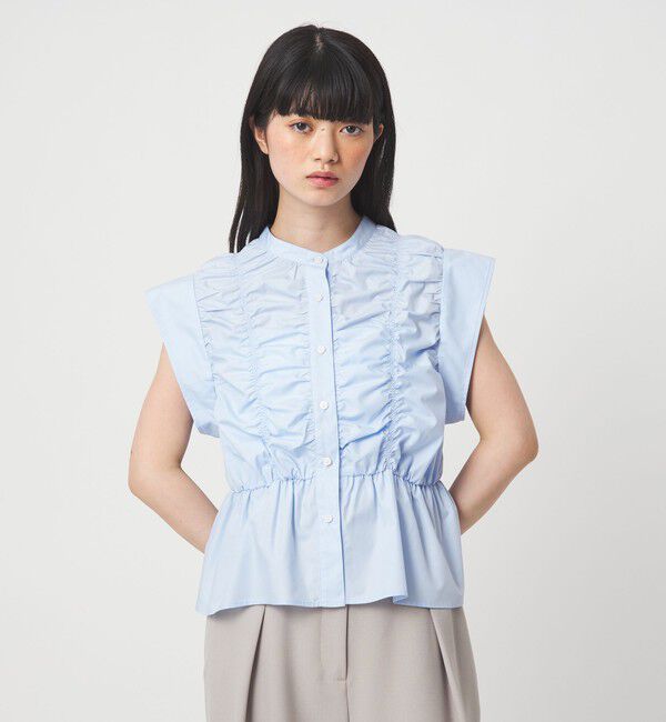 EMMEL REFINES「＜EMMEL REFINES＞EM シャーリング フレア ブラウス」|シャツ・ブラウス|