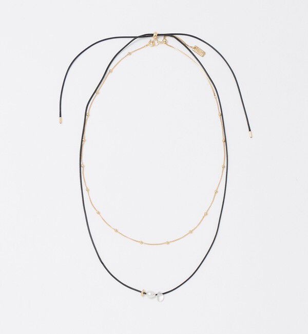 UNITED ARROWS green label relaxing「コード＆ビーズ ３連ネックレス」|ネックレス|