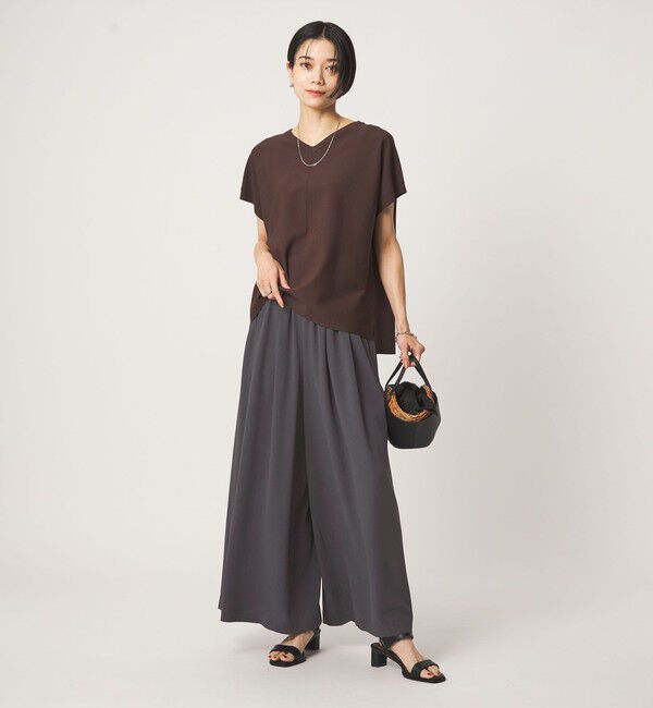 UNITED ARROWS green label relaxing「［size SHORTあり］ジョーゼット フレア タック ワイド パンツ」|その他|